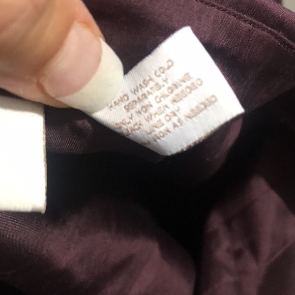 Chico’s Deep Purple 3/4 Sleeve Silk Button Down Tunic size 1 equals M/8 - Picture 8 of 10